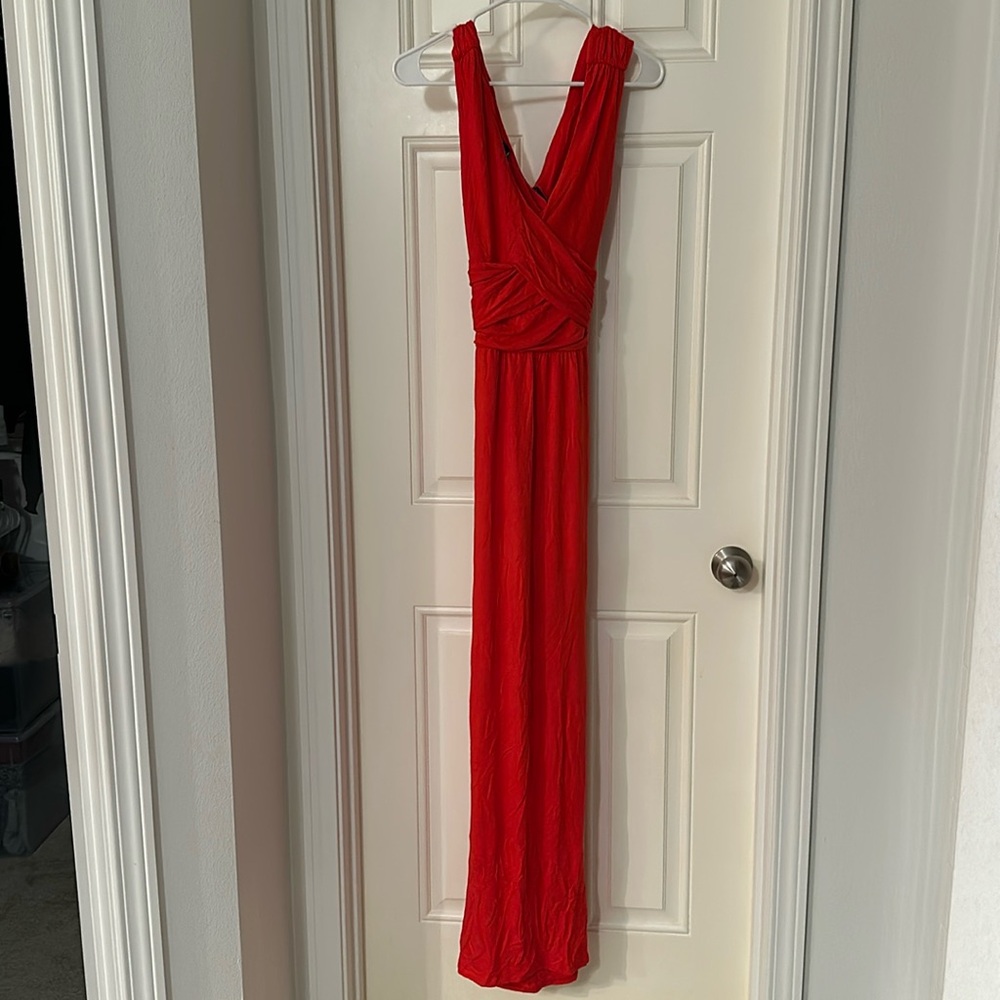 Bebe Criss cross front jersey dress